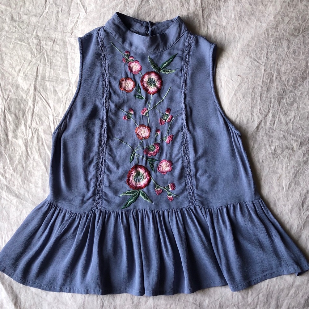 Summer\Fall Crop Top with flowers